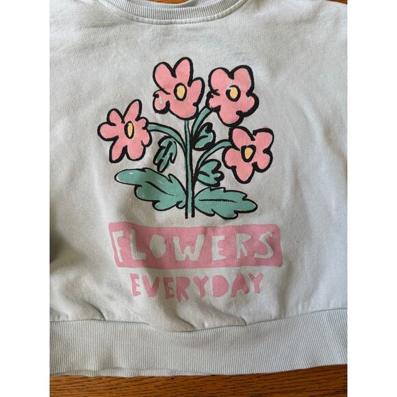 Zara Girls' Flowers Everyday Sweatshirt Size 4-5 - Picture 2 of 6